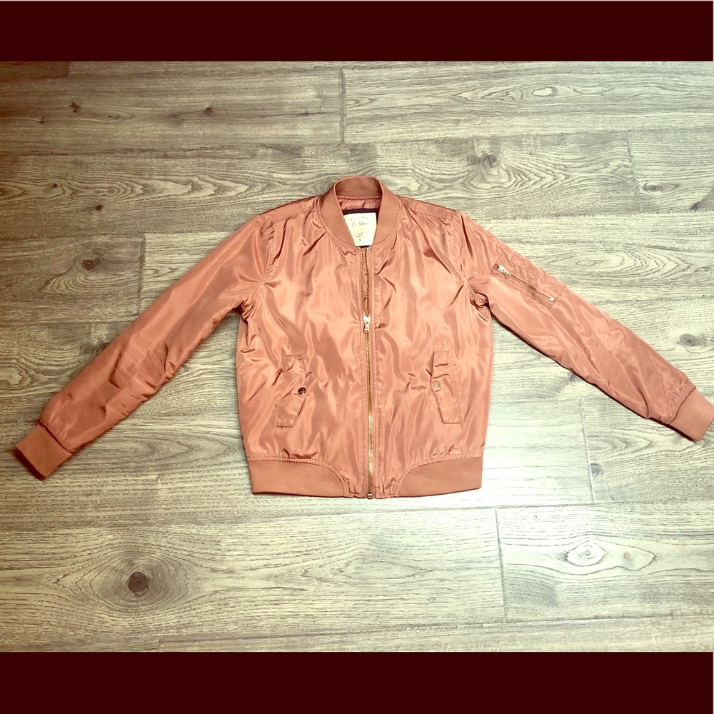 Coral bomber jacket
